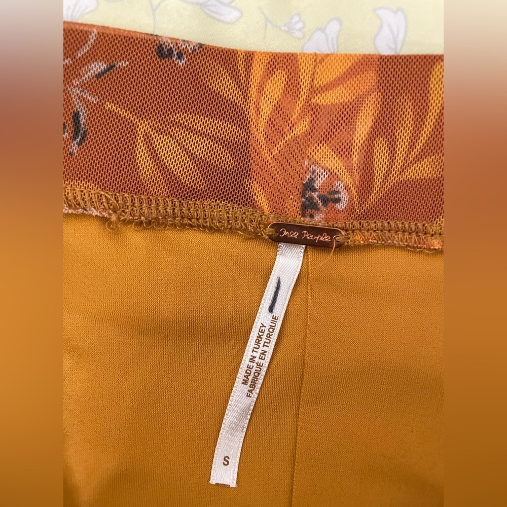Free People Romi Mesh Mini Skirt Orange/Multi Colored Ruffle - Picture 8 of 8